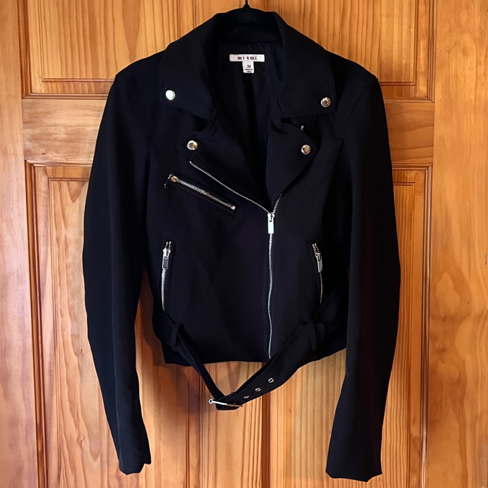 Miami Midnight Black Biker Jacket